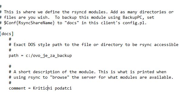 3. Korak postavljanje backup foldera.JPG
