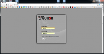 PFSense GUI - početni zaslon
