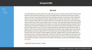 SimpleCMS Home Page