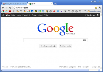Internet pristup sa virtualne mašine (Google Chrome)