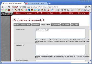 Proxy server: Access Control